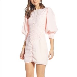 Something Navy Shirred Minidress